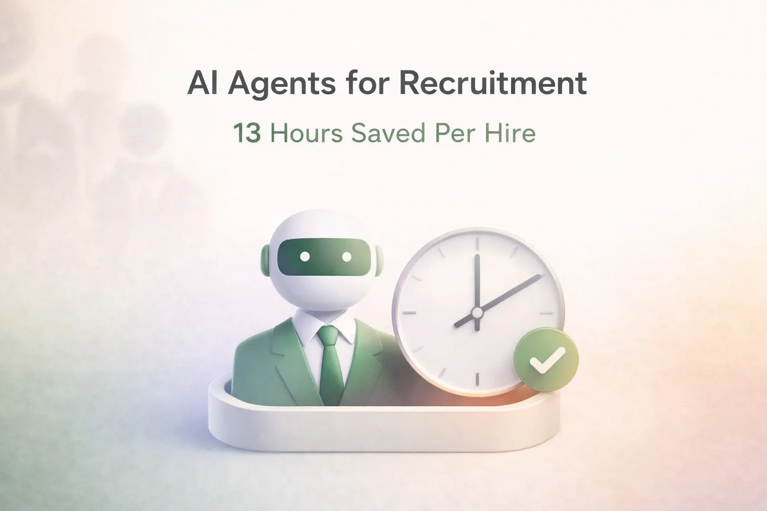 AI agents for recruitment, 13 hours saved per hire.