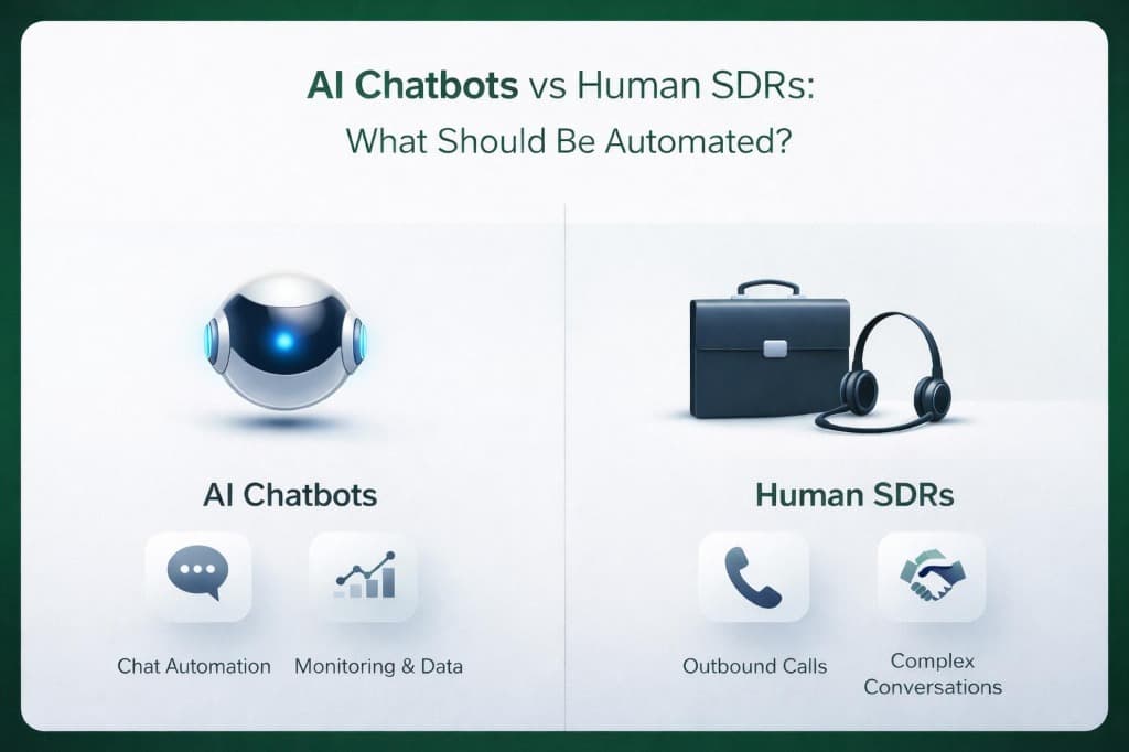 AI chatbots vs human SDRs, what should actually be automated.
