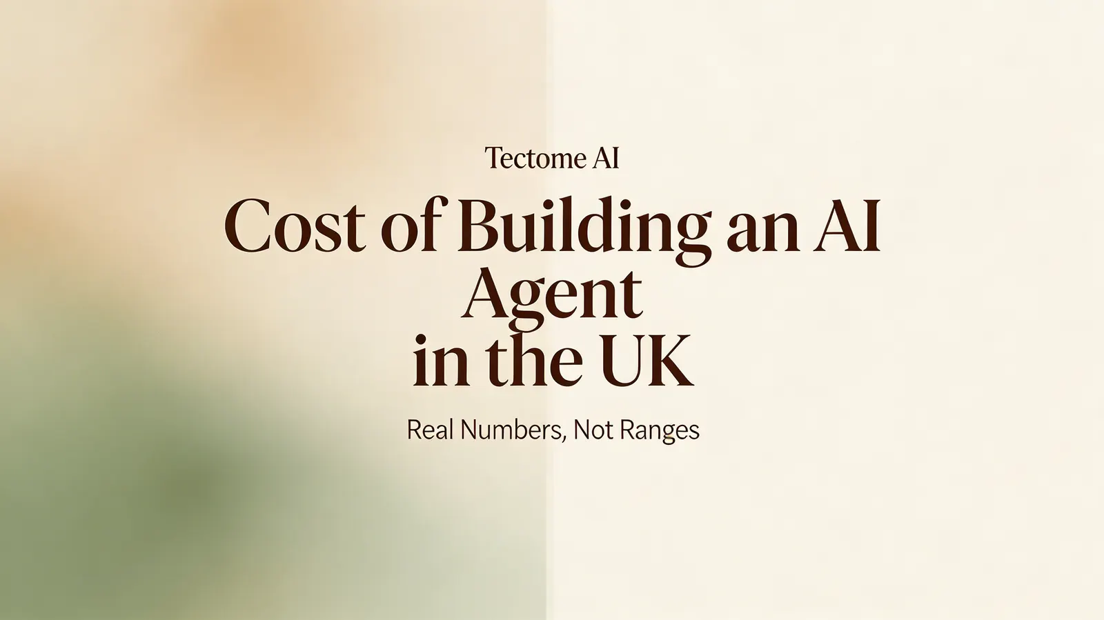 Cost of building an AI agent in the UK, real numbers not ranges.